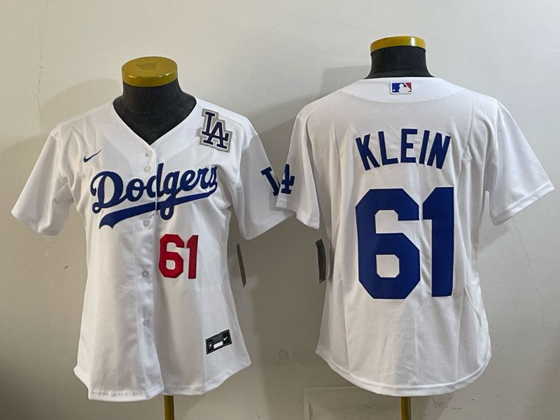 Women 2025 Nike Toronto Blue Jays #61 Klein White Game MLB Jersey 06->baltimore ravens->NFL Jersey